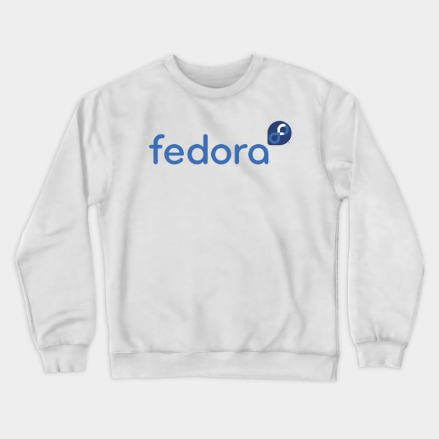 Fedora Linux OS Crewneck Sweatshirt by cryptogeek